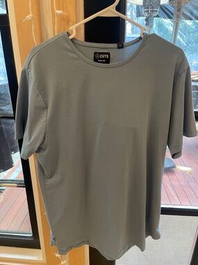 Men's Cuts Crew Neck T-Shirt in Light Slate